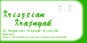 krisztian krajnyak business card