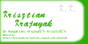 krisztian krajnyak business card